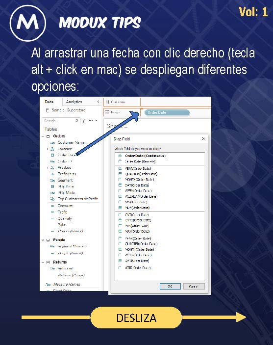 ModuxCo's tweet image. 🚀 #ModuxTips: ¿Quieres desbloquear más opciones al arrastrar dimensiones o medidas en el lienzo de desarrollo de Tableau? ¡Tenemos la respuesta!
Descubre cómo ampliar tus posibilidades y optimizar tus visualizaciones.
💡 #Tableau #DataViz