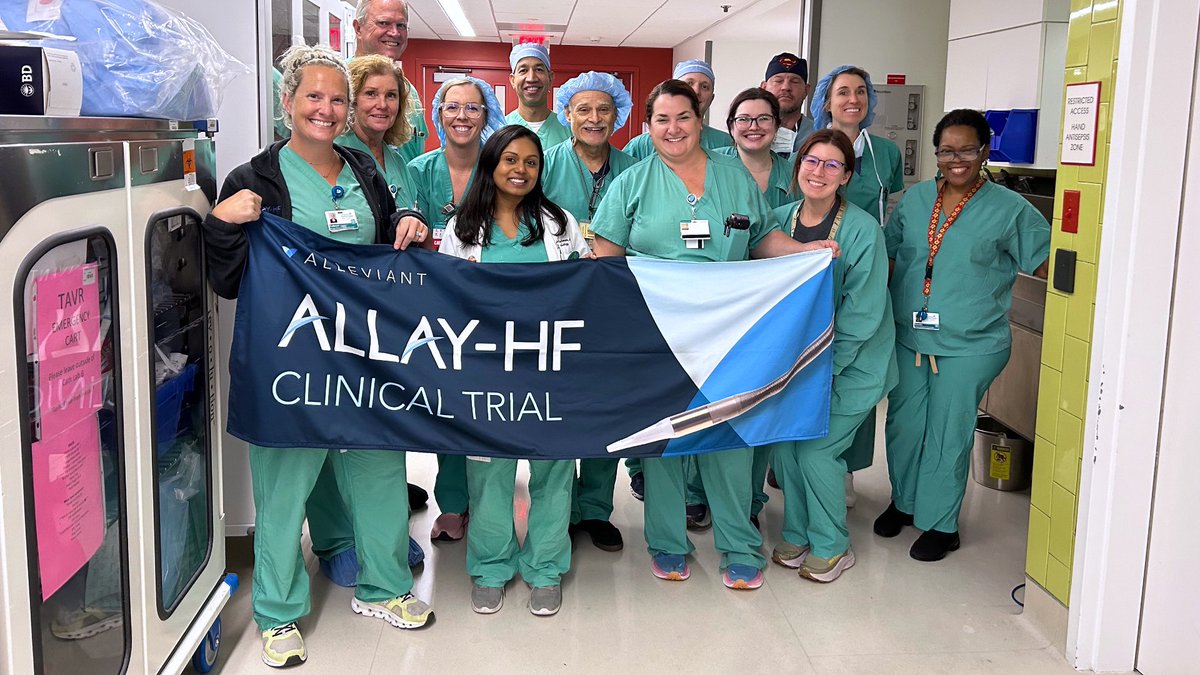 Alleviant Medical (@alleviant) on Twitter photo Congratulations to PI Dr. Frank Smart, Sub-I Dr. Murtuza Ali, Dr. Stephen Ramee and the team at <a href="/UMCNO/">University Medical Center New Orleans</a> on their first #ALLAYHF randomization!
#atrialshunt #HFpEF #heartfailure #structuralheart #interventionalcardiology Congratulations to PI Dr. Frank Smart, Sub-I Dr. Murtuza Ali, Dr. Stephen Ramee and the team at <a href="/UMCNO/">University Medical Center New Orleans</a> on their first #ALLAYHF randomization!
#atrialshunt #HFpEF #heartfailure #structuralheart #interventionalcardiology