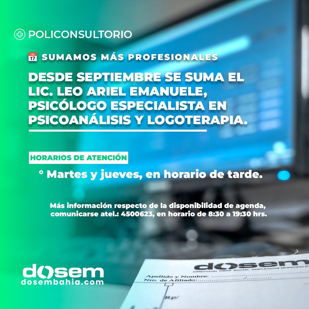 Continuamos sumando profesionales en nuestros consultorios...