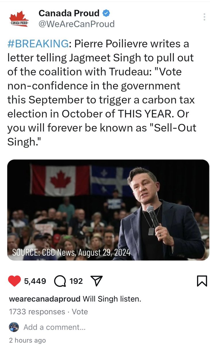 This needs to happen, <a href="/JustinTrudeau/">Justin Trudeau</a> and <a href="/theJagmeetSingh/">Jagmeet Singh</a> need to go, especially if he keeps supporting Trudeau.  Maybe both should step down.