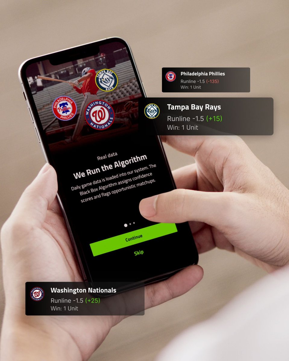 ⚾️ At Pepperplane Design we designed the UX/UI for Black Box Sports, who have been using machine learning and AI to predict MLB game outcomes with incredible accuracy.

Black Box Sports publishes every game’s win/loss record, showing their daily performance transparently.