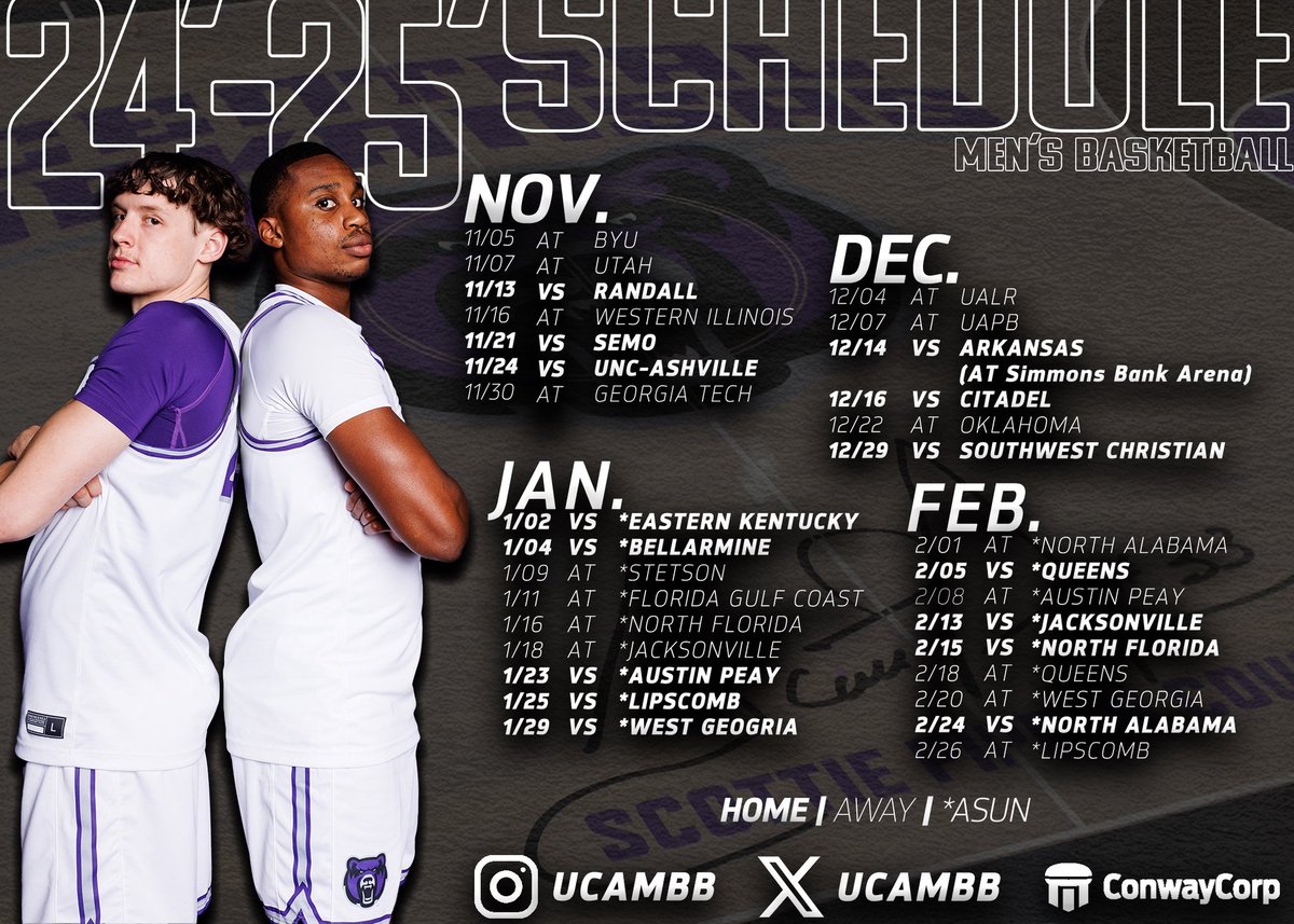 UCA Men's Basketball (@ucambb) on Twitter photo Bears to face formidable 2024-25 schedule with 5⃣ Power 4 programs, including <a href="/RazorbackMBB/">Arkansas Razorbacks Men’s Basketball 🐗</a> in NLR! #BearClawsUp ucasports.com/news/2024/8/29… Bears to face formidable 2024-25 schedule with 5⃣ Power 4 programs, including <a href="/RazorbackMBB/">Arkansas Razorbacks Men’s Basketball 🐗</a> in NLR! #BearClawsUp ucasports.com/news/2024/8/29…