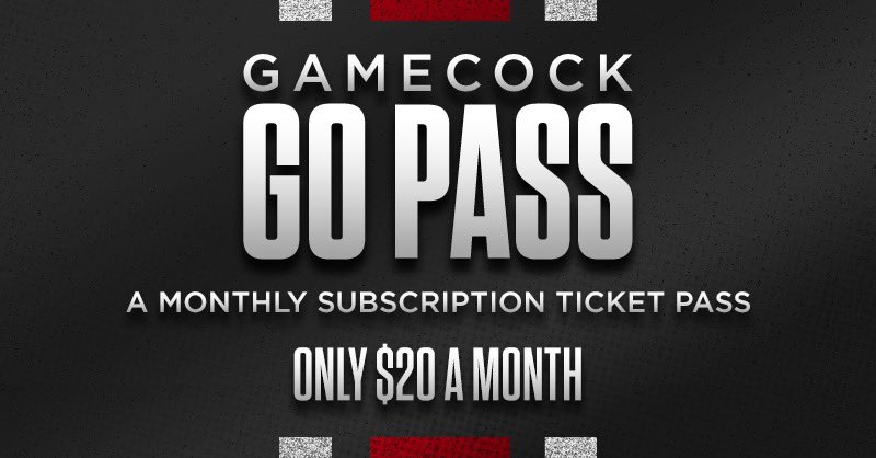 Audrey Wilson (@audreywils12) on Twitter photo Want to catch the #Gamecocks in action all year long, including <a href="/GamecockSoftbll/">South Carolina Softball</a> this spring? Then the Gamecock Go Pass is for you!
➡️: thegamecockclub.com/go-pass/ Want to catch the #Gamecocks in action all year long, including <a href="/GamecockSoftbll/">South Carolina Softball</a> this spring? Then the Gamecock Go Pass is for you!
➡️: thegamecockclub.com/go-pass/