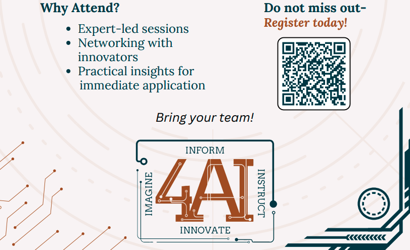 edtechsears's tweet photo. Excited to present on AI for Littles! The 4AI Summit will emphasize experiential learning &amp; capacity building, offering insights for all levels of AI experience. October 18 @ North High School, Eastlake, Ohio. @JakeMillerEdu  This is a FREE Event! https://t.co/OeAVNN1teH https://t.co/pnIGIsSQUJ