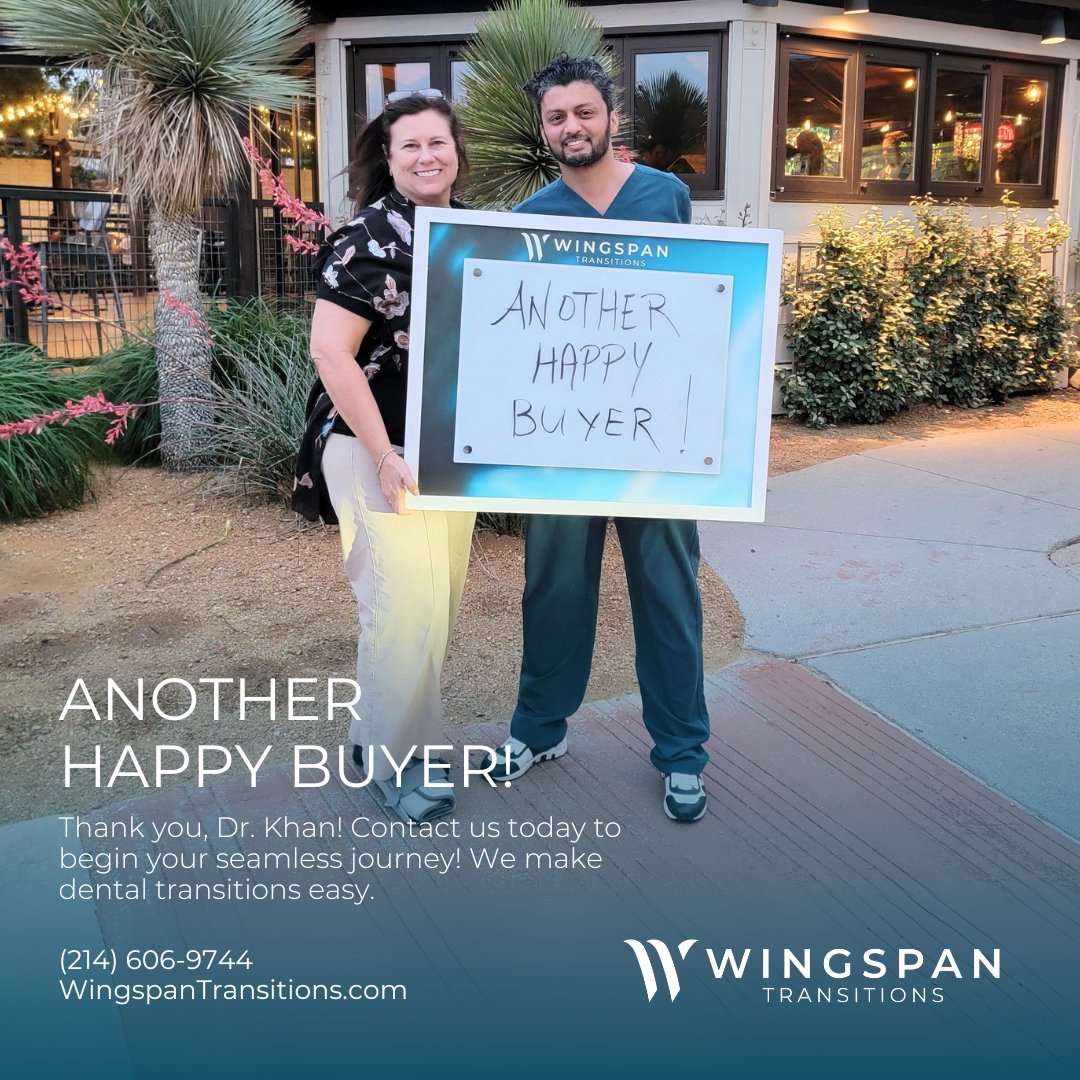 WingspanUSA's tweet image. Thank you, Dr. Khan! Contact #WingspanTransitions to begin your seamless #practicetransitions journey! We make #dentaltransitions easy. #DentalExperts #SellMyPractice #DentalConsulting #DentalBroker #Dentistry #Dental