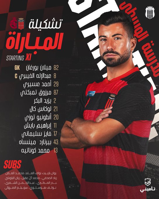 التشكيل الرسمي لمباراة الرياض والخلود في الدوري السعودي 