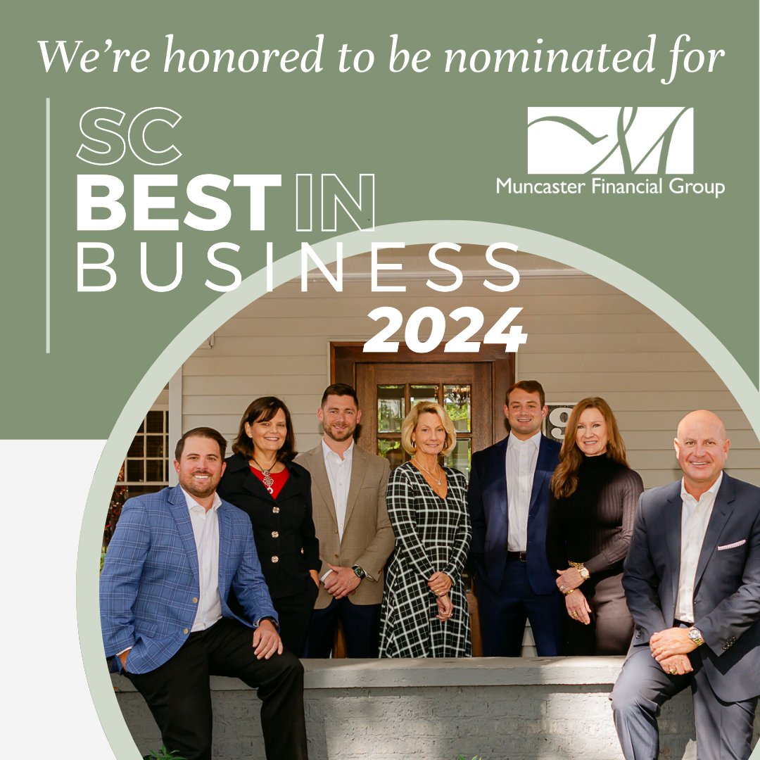 We have been nominated in two prestigious categories for SC Best in Business 2024 – Best Financial Brokerage Firm and Best Wealth Management Firm. 

Please click below to vote!

bestinbusiness.bestinvoting.com

#muncasterfinancial #bestinbusiness #gvlsc