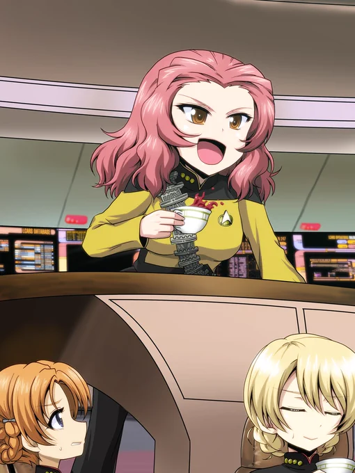 #見た人も無言で黄色の何かを上げる