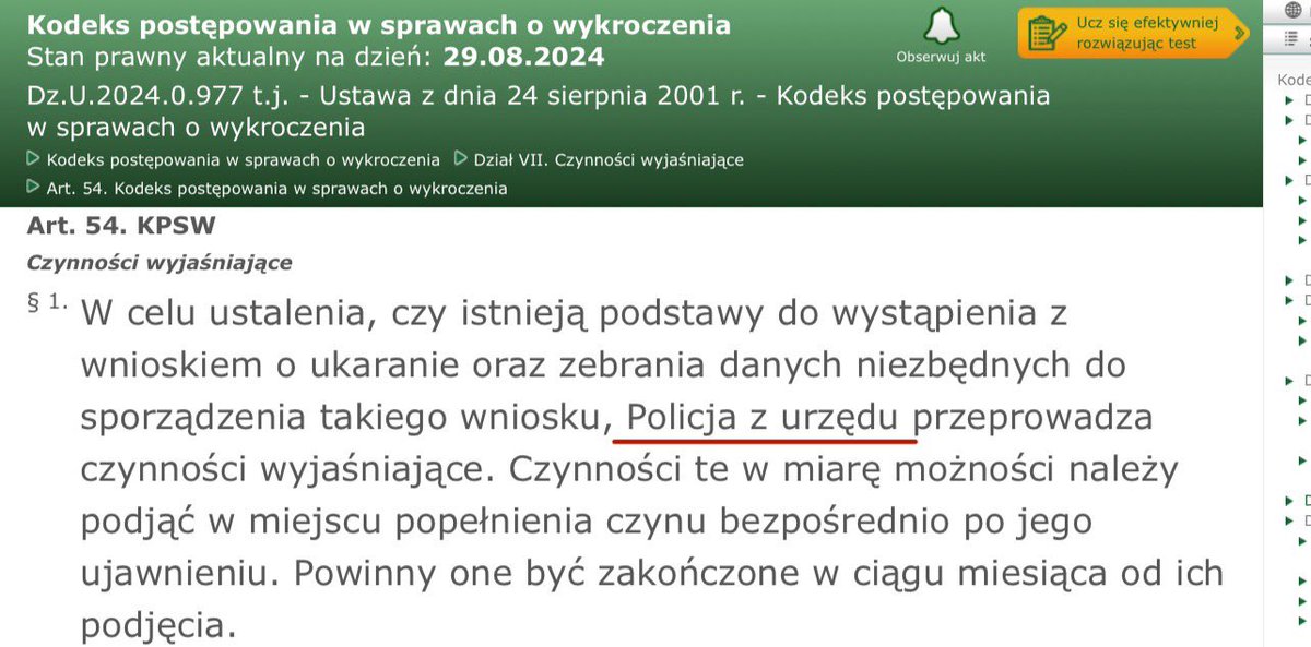 Stop_Cham_W_wa's tweet photo. Sekretarz Miasta @krakow_pl broni w imieniu Prezydenta @Miszalski_ Straży Miejskiej w Krakowie. 

Z jego pisma wynika, że poniższy przepis wcale nie mówi o obowiązku wszczęcia czynności wyjaśniających w momencie ujawnienia wykroczenia przez funkcjonariusza, a najwybitniejsi prawnicy mówiąc inaczej mylą się. 

To ta słynna krakowska szkoła prawa?