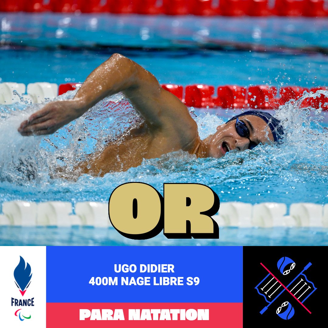 UGO DIDIER EST CHAMPION PARALYMPIQUEEEE 🥇

À l'issue d'un finish d'anthologie, notre nageur remporte le premier titre paralympique de ces Jeux ✨

#AllezLesBleus #Paris2024