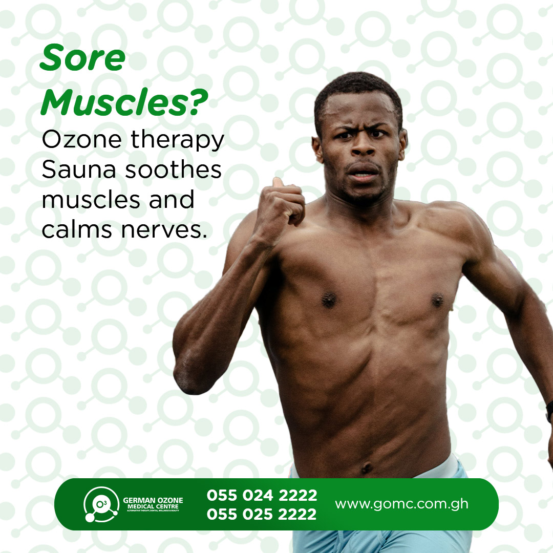germanozonemc's tweet photo. Suffering from sore muscles? Discover the healing power of ozone therapy, designed to alleviate discomfort and promote faster recovery.

Book an appointment with us or Call us on 0550242222 or 0550252222.

#alternativetherapy #germanozonemc #ozonetherapy #ozonewellness #wellness https://t.co/Y9ZQymnri5