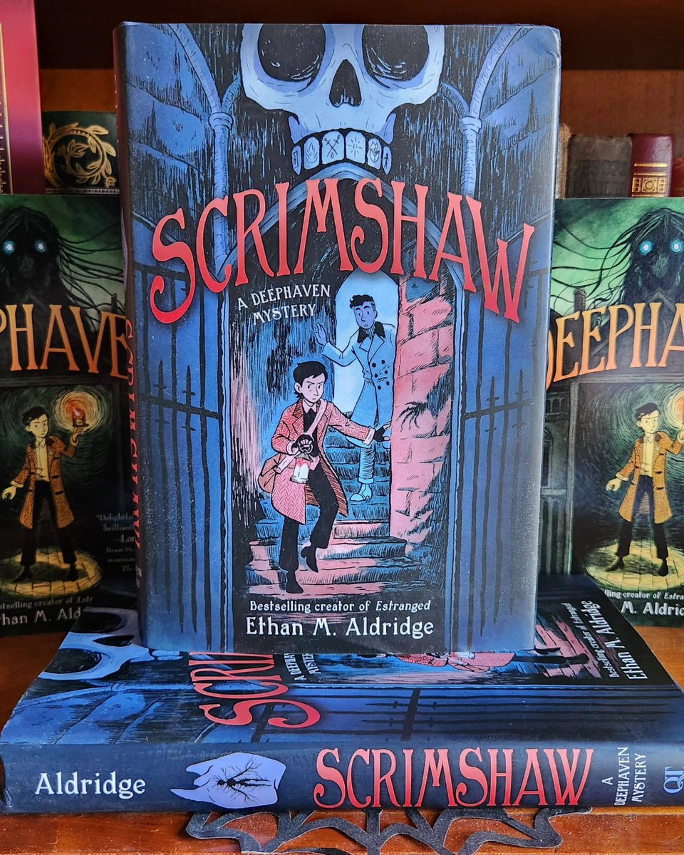 Scrimshaw will be out in a few days! I really love writing the Deephaven Mystery series, and I really want to write more. The only way that happens is if the publisher sees enough enthusiasm. So if you want to support queer all-ages gothic horror, please order your copies NOW!