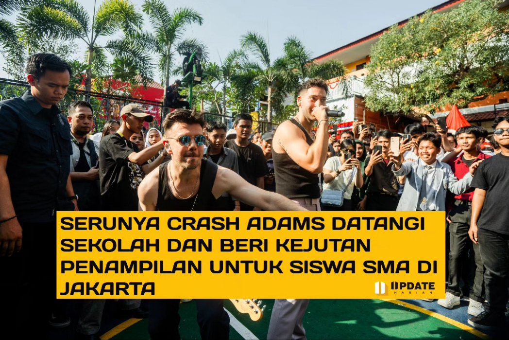 updateharian's tweet image. Setelah kemunculan mereka pada tahun 2020, duo pop asal Toronto, Kanada, yaitu Crash Adams memberikan kejutan penampilan untuk siswa SMA di Jakarta Pada Kamis 22 Agustus 2024
#crashadams #updateharian