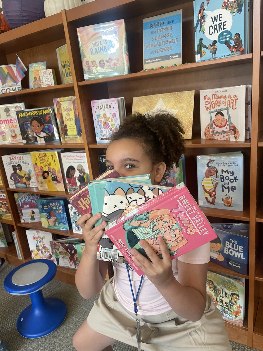 Our morning was filled with our 5th graders getting back into the library, centering their thoughts and feedback and loading them up with books to begin another beautiful year together <a href="/NorthsideES/">Northside Elementary</a>  #CHCCSLibraries ❤️