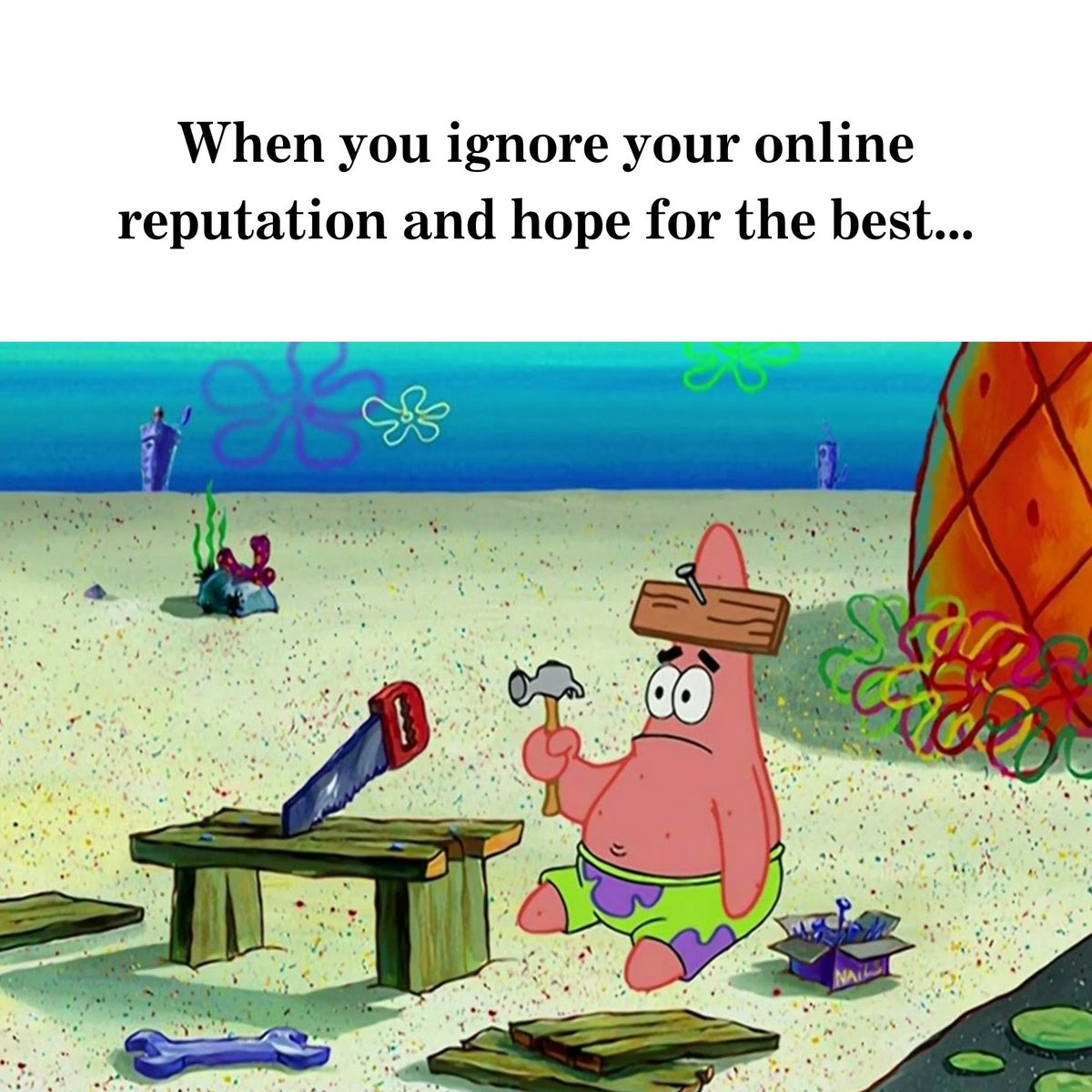 Don't let your online reputation become a nail in your coffin. 🔨 Get it under control with Jabio!

#onlinereputation #reputationmanagement #MSP #readreviews #reviewmanagement #brandreputation #spongebob #memeoftheday