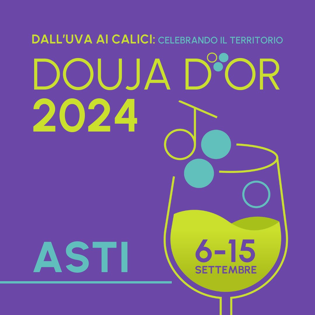 La Douja d’Or sta per tornare 🍇
Quest’anno vi aspettiamo ad Asti, dal 6 al 15 settembre
#vino #wine #monferrato #asti #doujador2024 #doujador