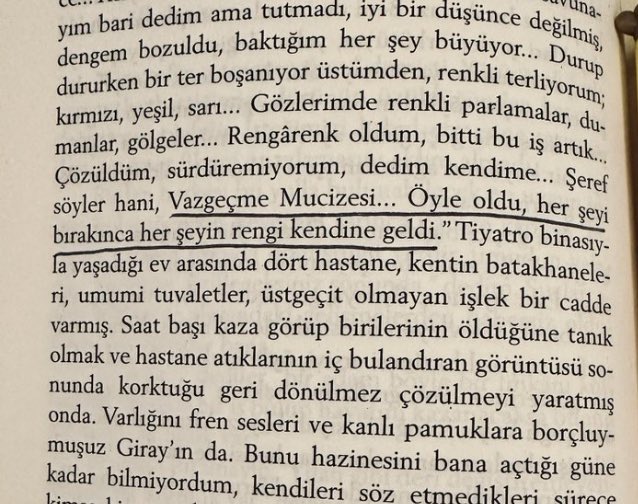 Her şeyi bırakınca her şeyin rengi kendine geldi….