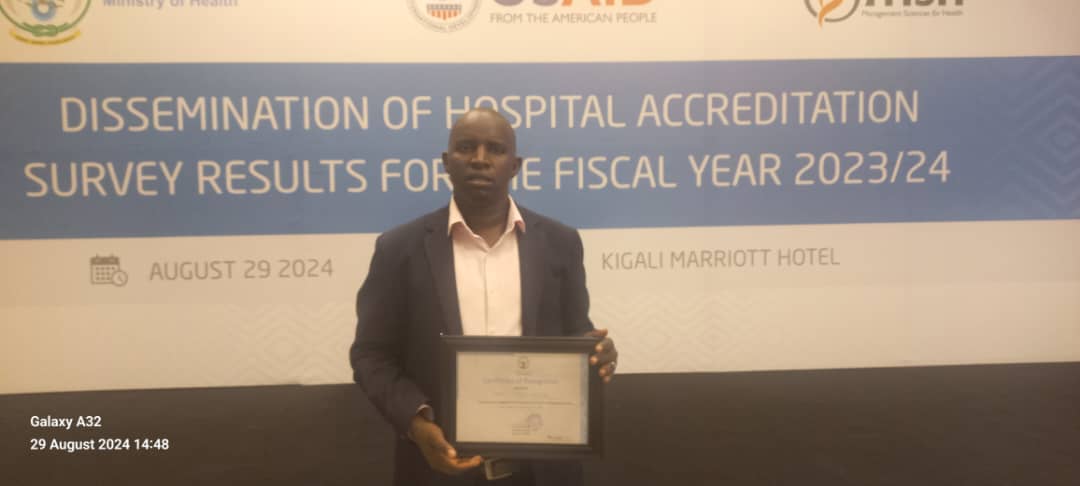 Kirehe District Hospital (@kirehe_hospital) on Twitter photo Kirehe Hospital has received a certificate of recognition of maintaining Level II in accreditation standards by <a href="/RwandaHealth/">Ministry of Health | Rwanda</a> from 2021 to 2024. "The Future is Brighter" ,Umurwayi ku isonga, Umuturage ku isonga,Twese Tujyanemo. Kirehe Hospital has received a certificate of recognition of maintaining Level II in accreditation standards by <a href="/RwandaHealth/">Ministry of Health | Rwanda</a> from 2021 to 2024. "The Future is Brighter" ,Umurwayi ku isonga, Umuturage ku isonga,Twese Tujyanemo.