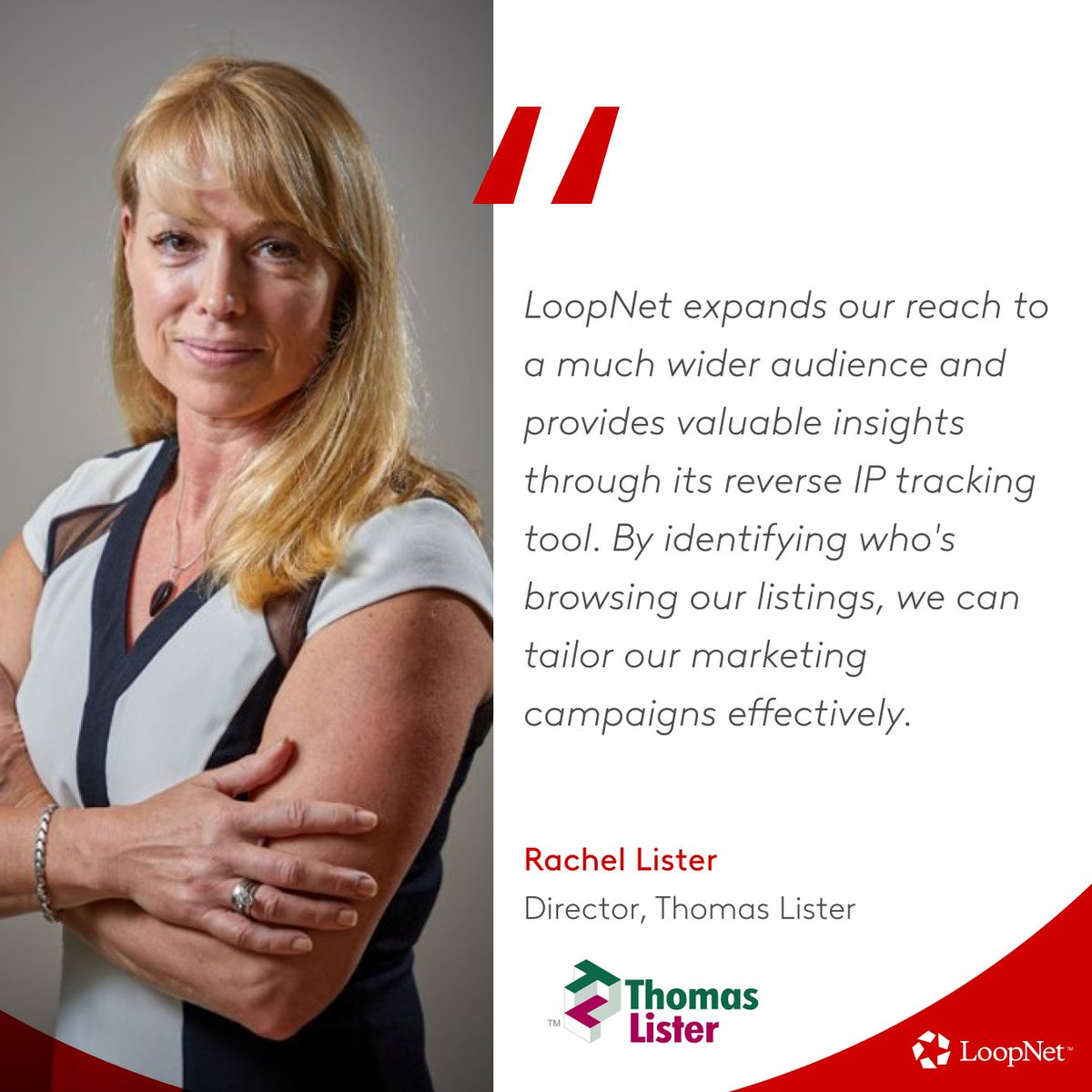 LoopNet_UK's tweet image. Hear from Rachel Lister, Director at Thomas Lister Limited, on the effectiveness of LoopNet.

Join Thomas Lister and other owners and agents reducing their time on market with LoopNet!

Learn more:
🔗 bit.ly/3WXK0kE