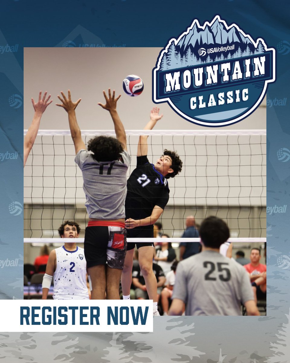 usavolleyball's tweet photo. Register now for the Mountain Classic Boys National Qualifier on December 13-15 in Denver, Colorado! #mountainclassicvb
Event details | https://t.co/KMPkw3qULp https://t.co/EBYCFpI2mc