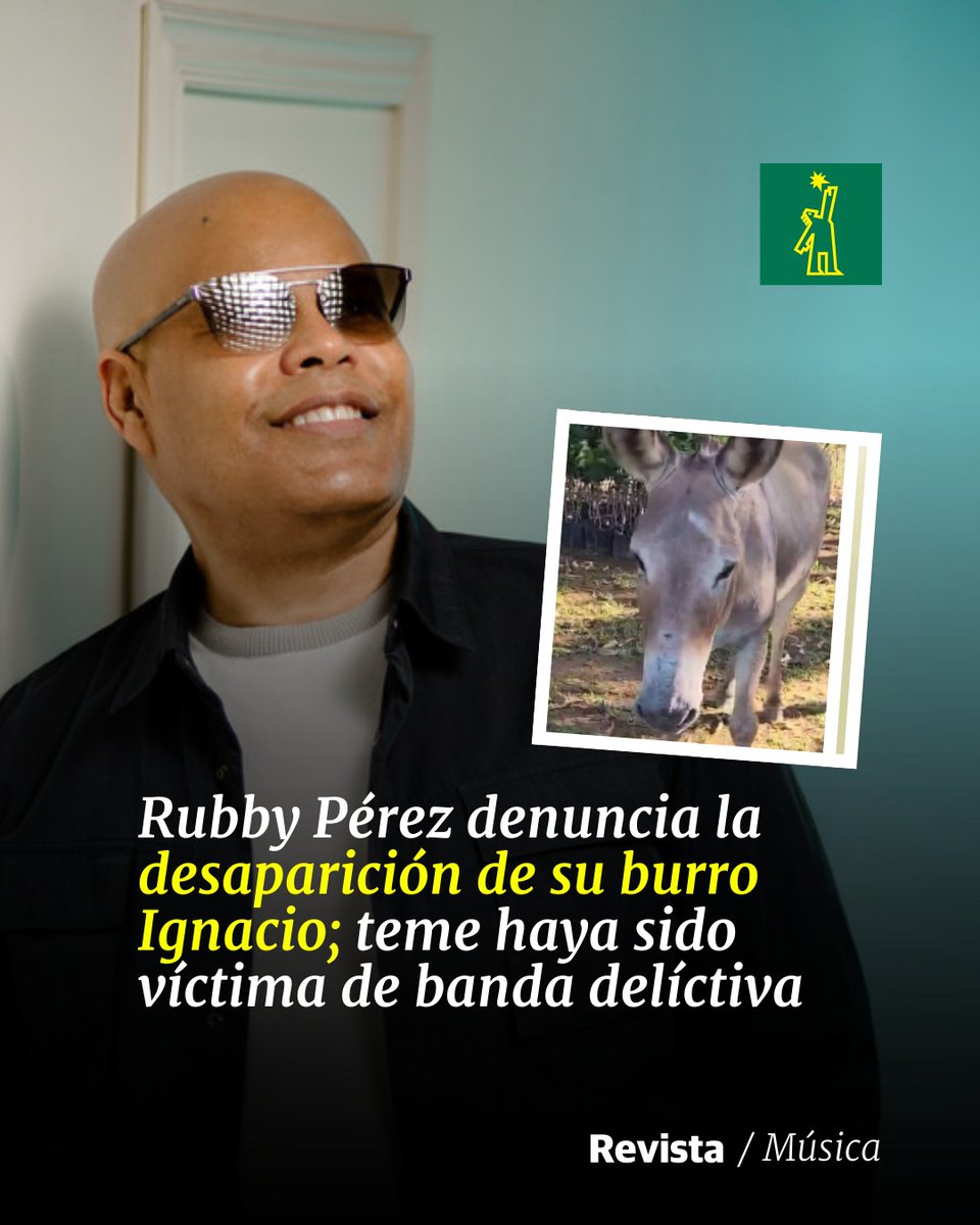 🎶 | #MúsicaDL | "Debastado". Así dice sentirse el cantante Rubby Pérez por la desaparición de Ignacio, su burro.  

🔗ow.ly/CM9q50T9Xka 

#DiarioLibre #RubbyPérez #Ignacio #Burro