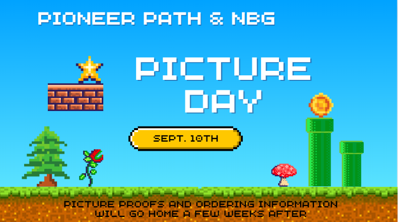 Pioneer Path and NB Galloway Elementary School Picture day is Tuesday, Sept. 10th. No money is needed on this day. Picture proofs with ordering information will be sent home a few weeks after this date. Don't forget your smile 😃📷 @ChannahonPride