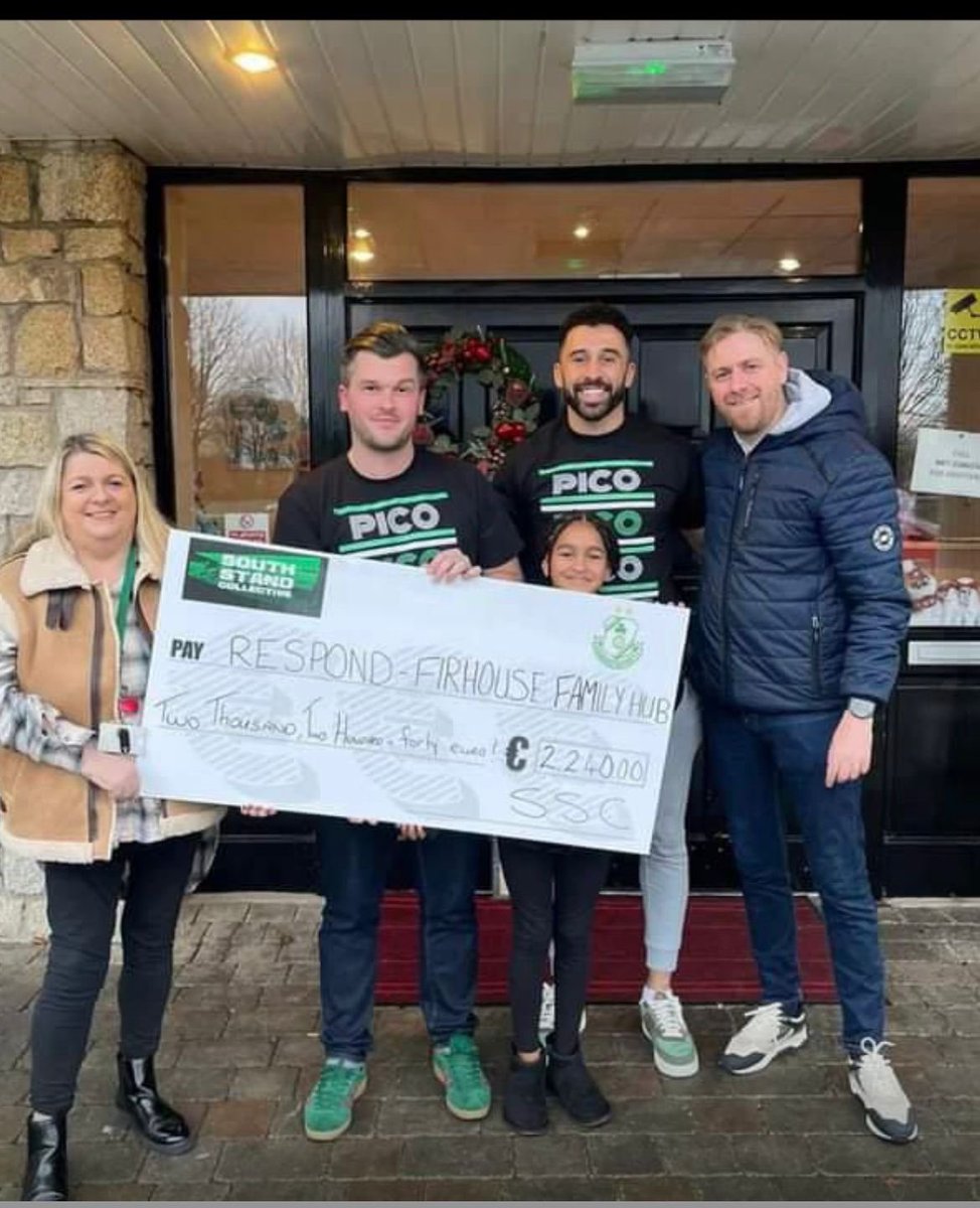 A big thanks to <a href="/SouthStandColl/">The South Stand Collective</a>, fans of <a href="/ShamrockRovers/">Shamrock Rovers FC</a>, who raised €2,240 to support our work with homeless families at our service in Firhouse. With your support we have been able to complete a number of projects including the purchase of a new snooker table for our residents