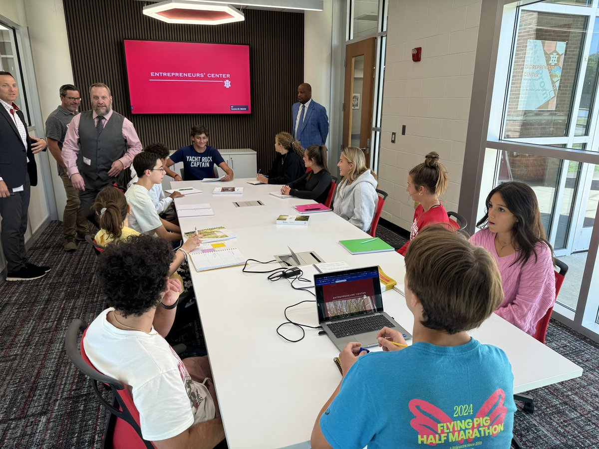 ihsuperbrave's tweet photo. The Entrepreneurs Center is coming. Today we created commercials with our partners at @HamiltonCoESC to promote Covey leadership certifications and grant opportunities and for regional educators! @IHSchools https://t.co/qJz5gt8HtW