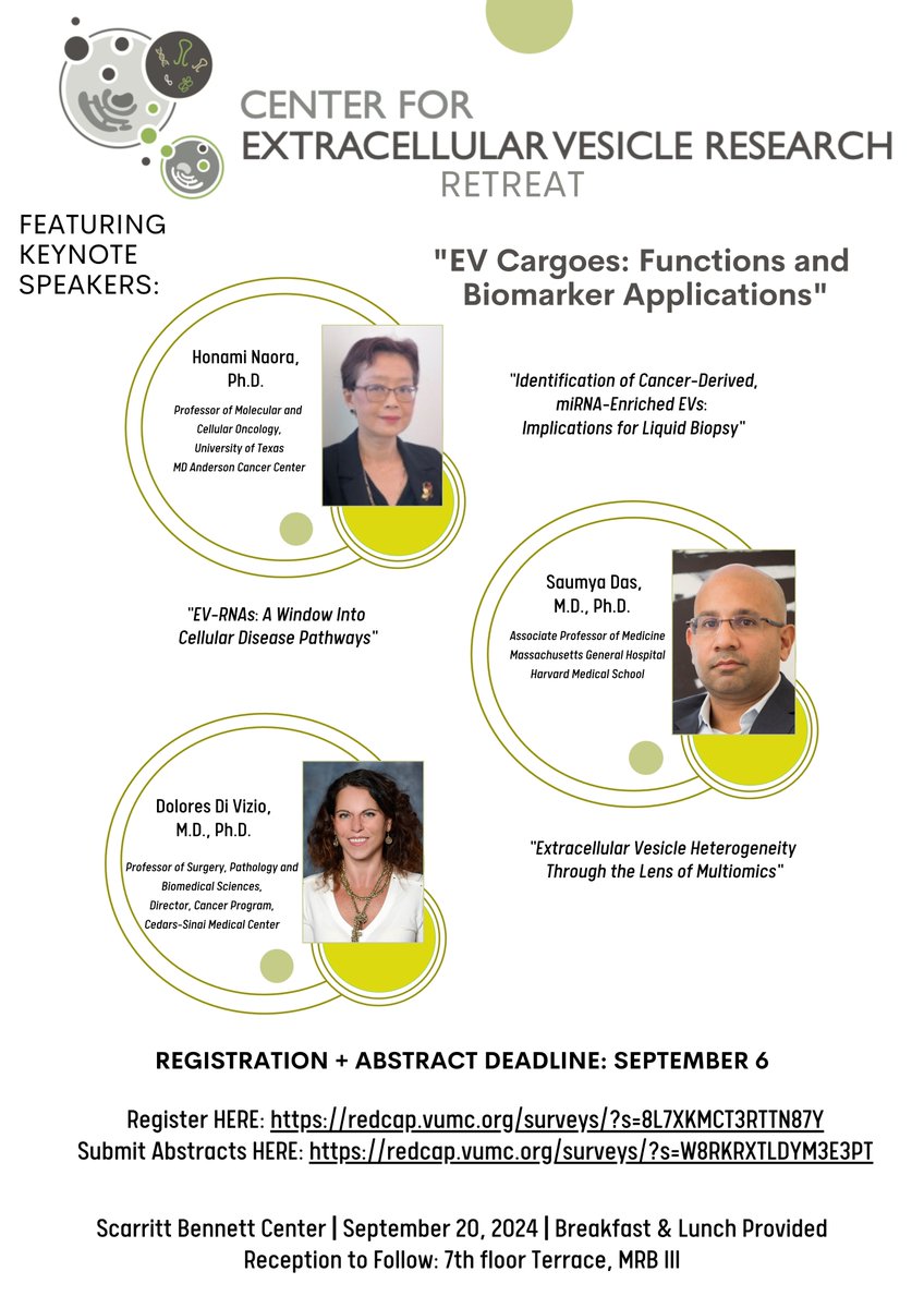 DEADLINE EXTENDED: Register for the 2024 CEVR Retreat by September 6th! 

Find the registration and abstract submission details on our website ... medschool.vanderbilt.edu/evresearch/eve…

See you on September 20th!