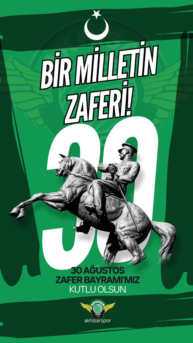 30 AĞUSTOS ZAFER BAYRAMIMIZ KUTLU OLSUN.
Akşama bütün taraftarlarımızı şov maçını izlemeye bekliyoruz.