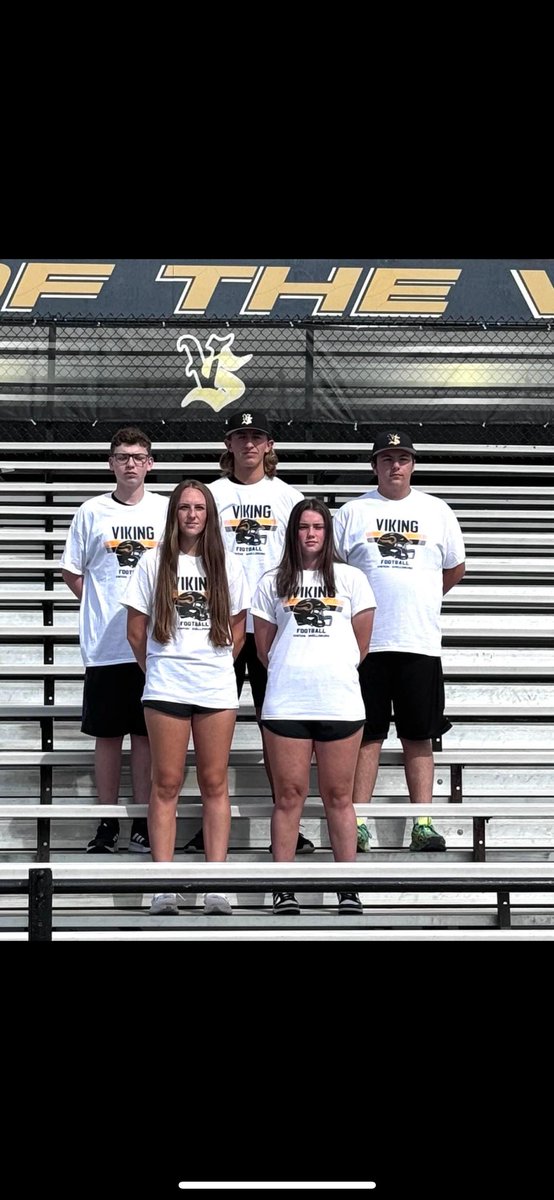 We are fortunate to have FIVE awesome student volunteers for filming/videoing &amp; helping manage equipment at practices as well as games. Olivia and Addy are our team football managers. Zane and Jackson are video filmers. Keyan helps with both filming and managing. Thanks You!