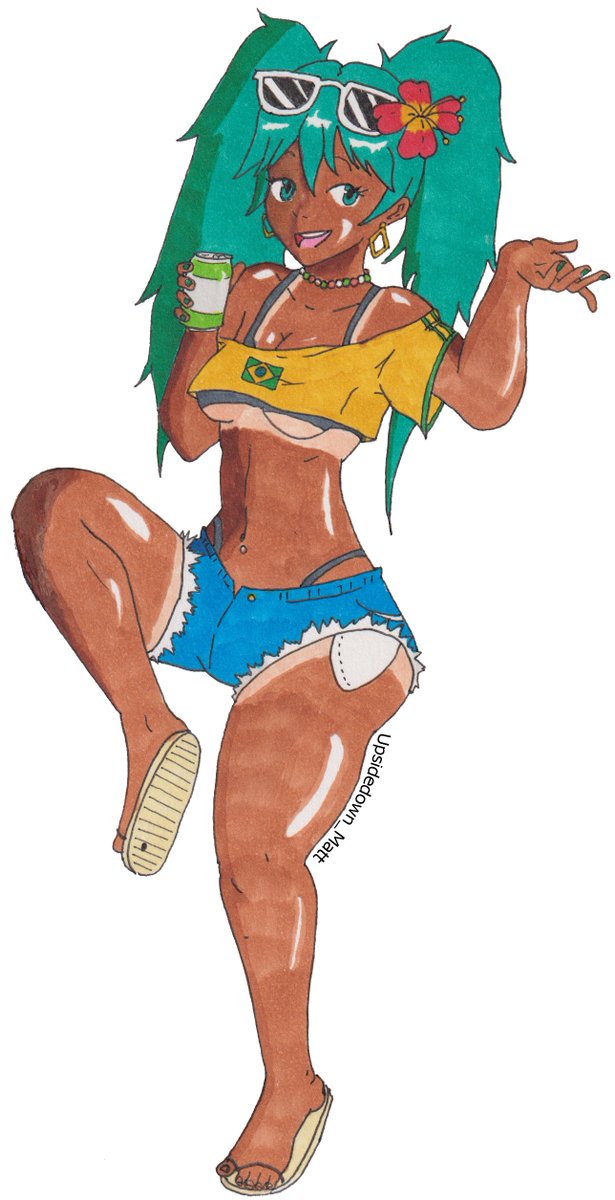 upsidedown_matt's tweet photo. My take on Brazilian Miku https://t.co/IBNdPpDq3x