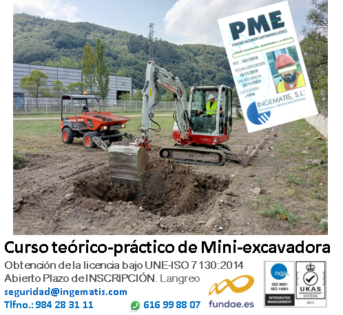 IngematisSL's tweet photo. 🚧 #INGEMATIS, líder en formación práctica de mini excavadoras, capacitando a #operadores en situaciones reales de obra. Los alumnos obtienen #licencia PME personalizada y certificado de #formación bajo norma UNE-ISO7130, garantizando competencias según los más altos estándares https://t.co/fjMBxhWoSt