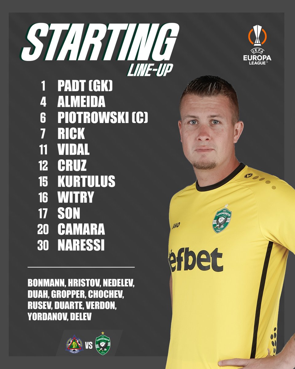 ⚽ Ludogorets' line - up vs Petrocub

#petrocub #ludogorets #uel