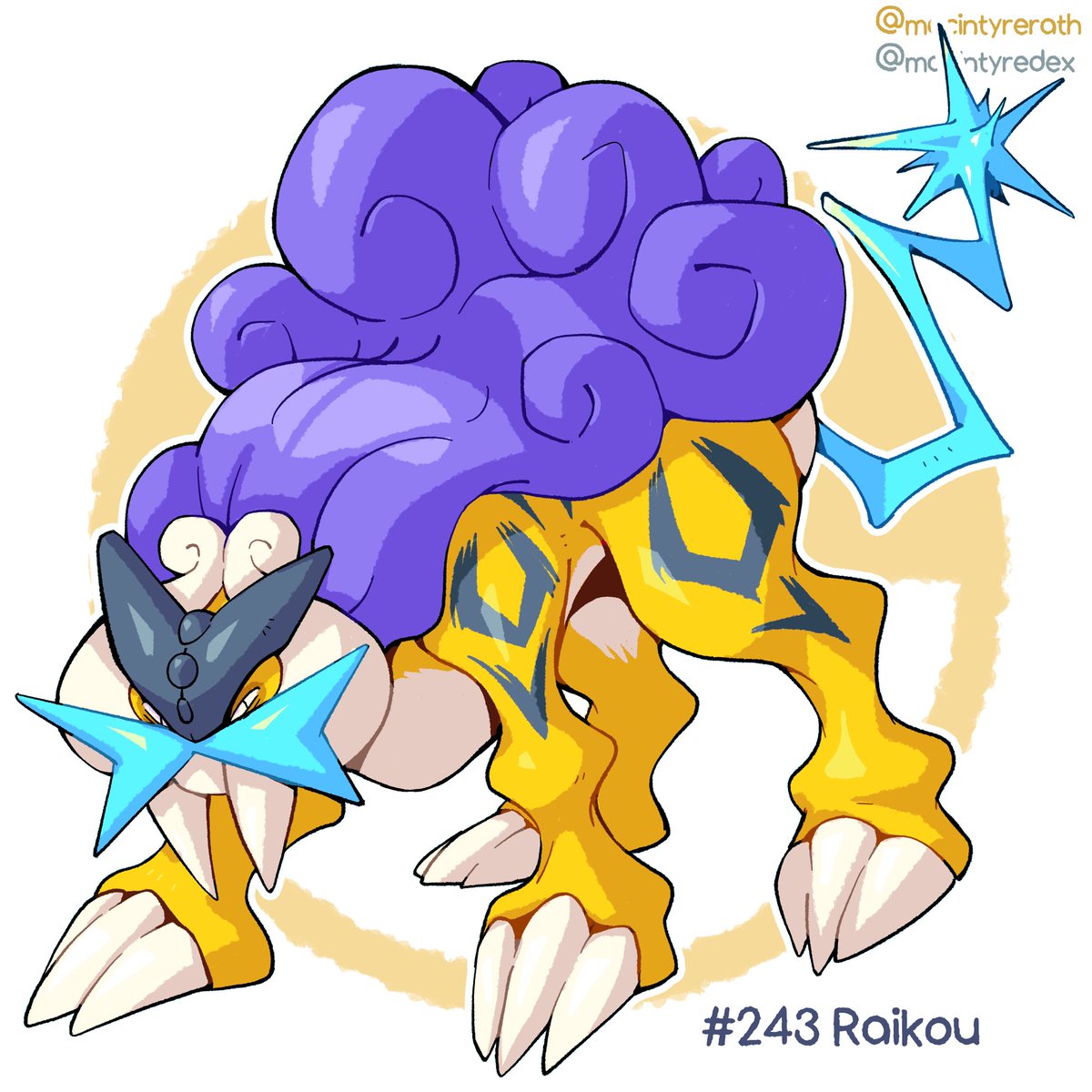 MacintyreDex's tweet photo. New Pokédex entry added!

No.243 Raikou https://t.co/iVn5Ns97dA
