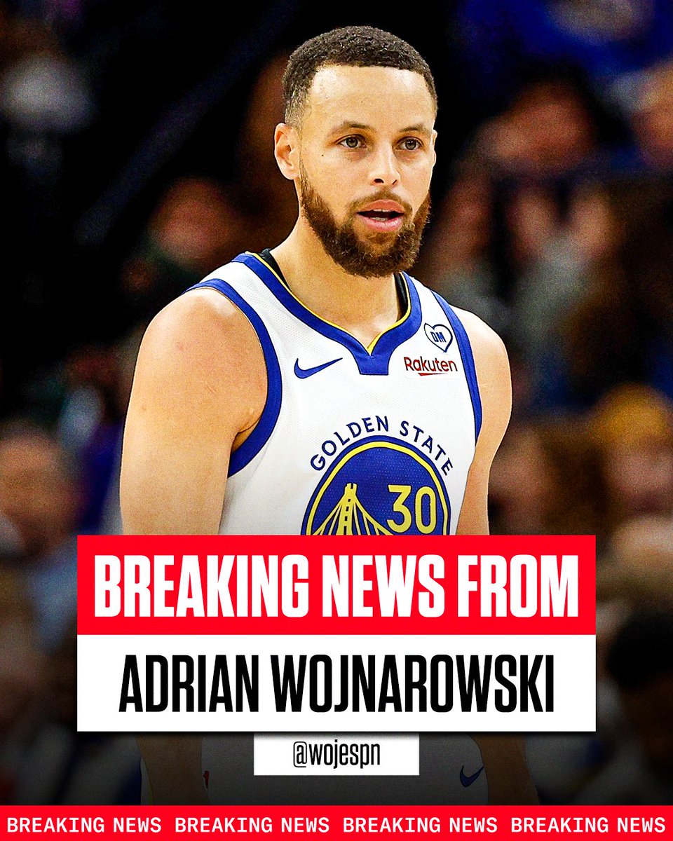 espn's tweet photo. Breaking: Warriors star Stephen Curry has agreed on a one-year, $62.6 million extension that’ll keep him under contract through the 2026-2027 season, his agent told @wojespn. https://t.co/hGJSGfPpLc