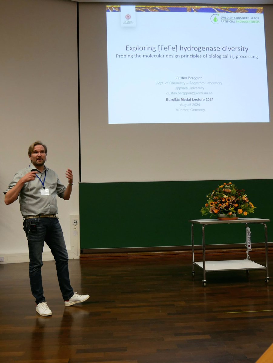 Congrats <a href="/Berggrenlab/">Berggren@UU</a> for winning the EuroBIC Medal🏅and an excellent talk about [FeFe] hydrogenase diversity👏🏽