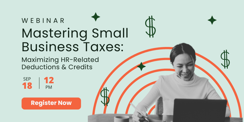 AdvanstaffHR's tweet photo. Join us for our upcoming webinar on 9/18. Learn from CPA Adam Hodson as he dives into essential tax-saving opportunities tied to HR.

Register today: https://t.co/LB3CnX01cz

 #SmallBusiness #TaxStrategies #HRCompliance #PEO https://t.co/LEKdsTRMyt