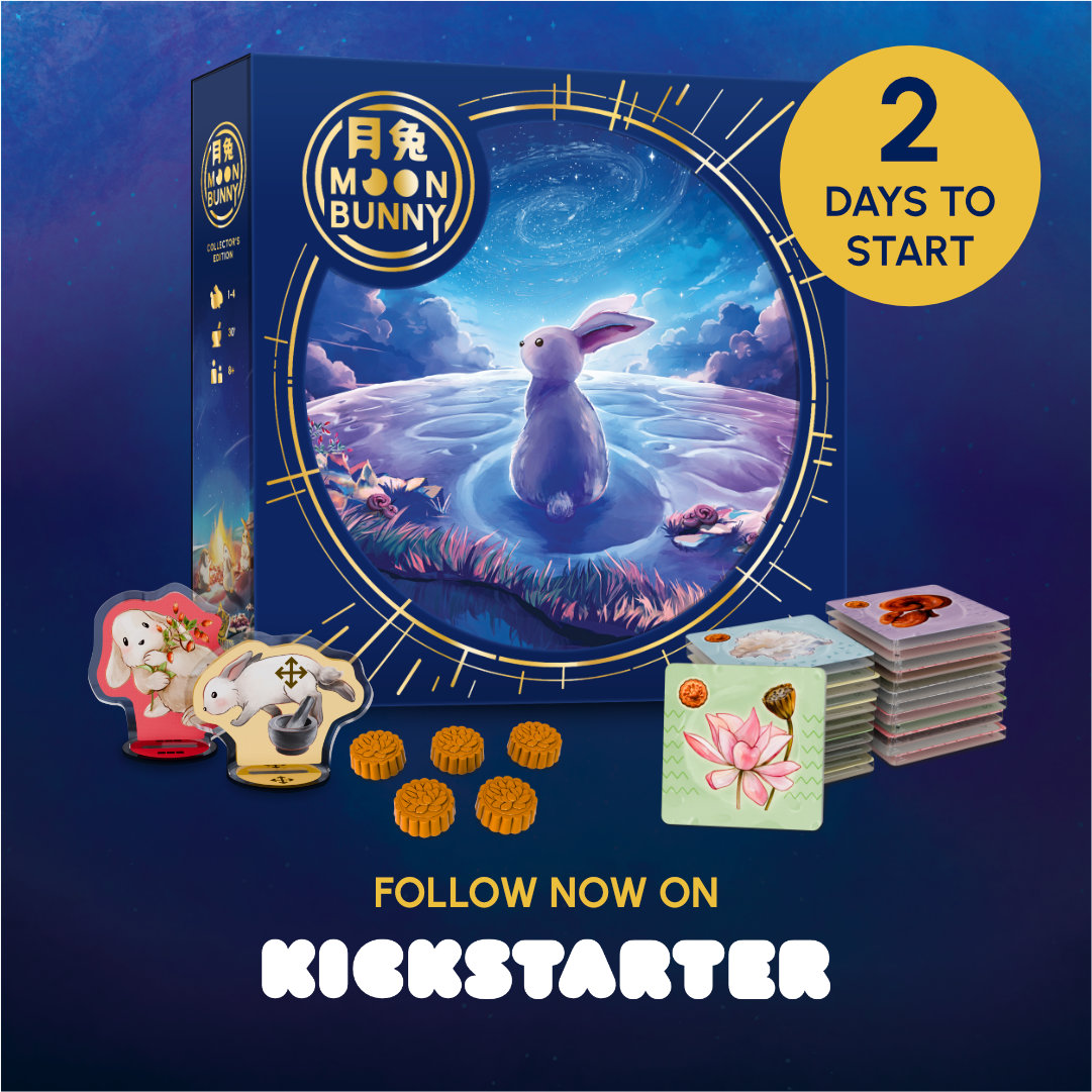 🌕🐰The countdown is on—only 𝟮 𝗱𝗮𝘆𝘀 until the Moon Bunny Kickstarter goes live! Prepare for a hopping lunar adventure and mark your calendars.

Details: hotbananagame.com/moonbunny