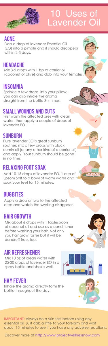 10 USES OF LAVENDER ESSENTIAL OIL projectwellnessnow.com/10-uses-of-lav… #essentialoils #aromatherapy