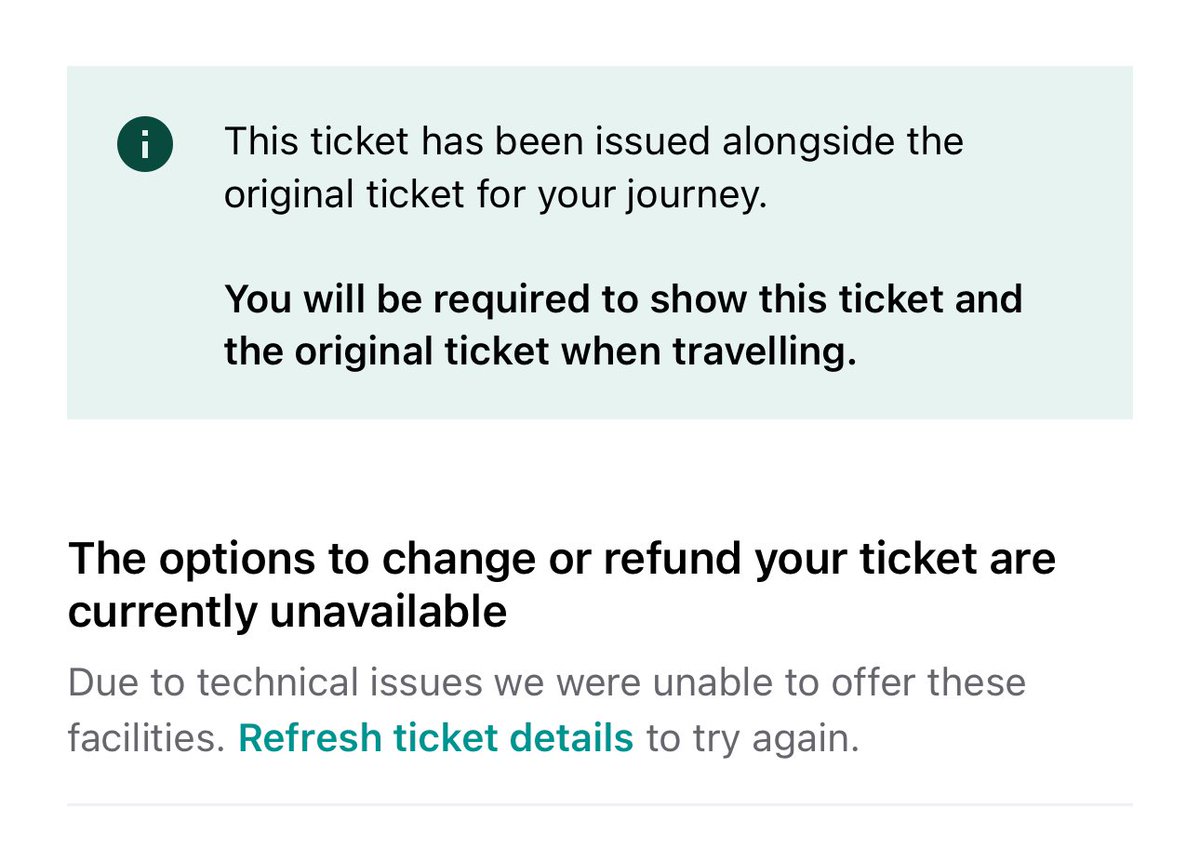 matthewransley's tweet photo. @GWRHelp hi, I amended my ticket date. But needed to amend again but there seems to be an error. Can you only move a journey once? https://t.co/VBX70X9d8T
