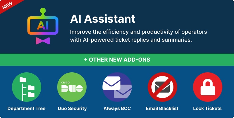 SupportPal's tweet photo. 🚀✨ Introducing the AI Assistant for SupportPal, and Other New Add-ons!

https://t.co/ELHoqNPD9b https://t.co/gbqc9MWP4G