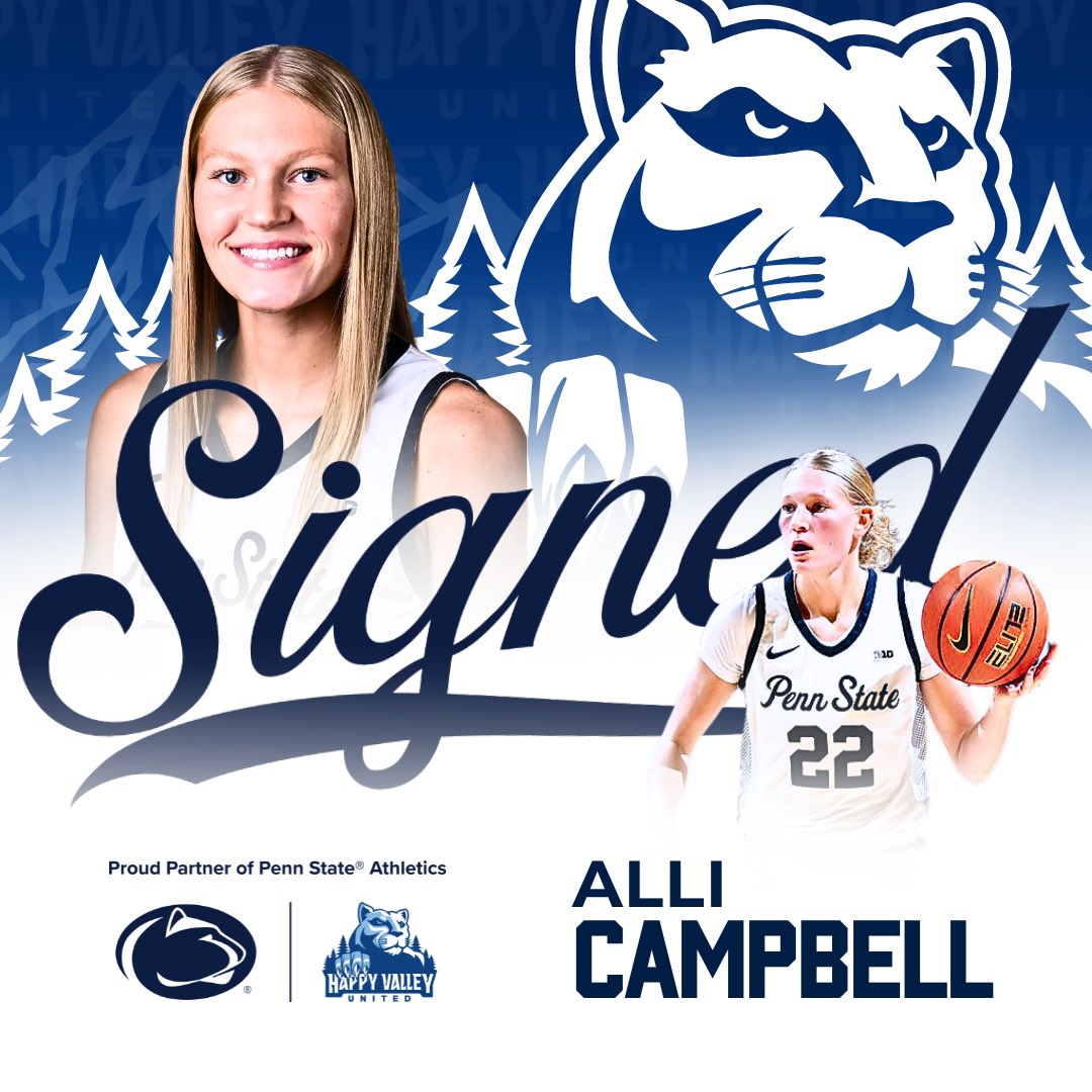 Happy Valley United is very excited to add Alli Campbell to the team this year ‼️ Her goals are to win games, leave the jersey in a better place, continue giving back to the community, and make an impact in young athletes’ lives as she earns her MBA from PSU 👏