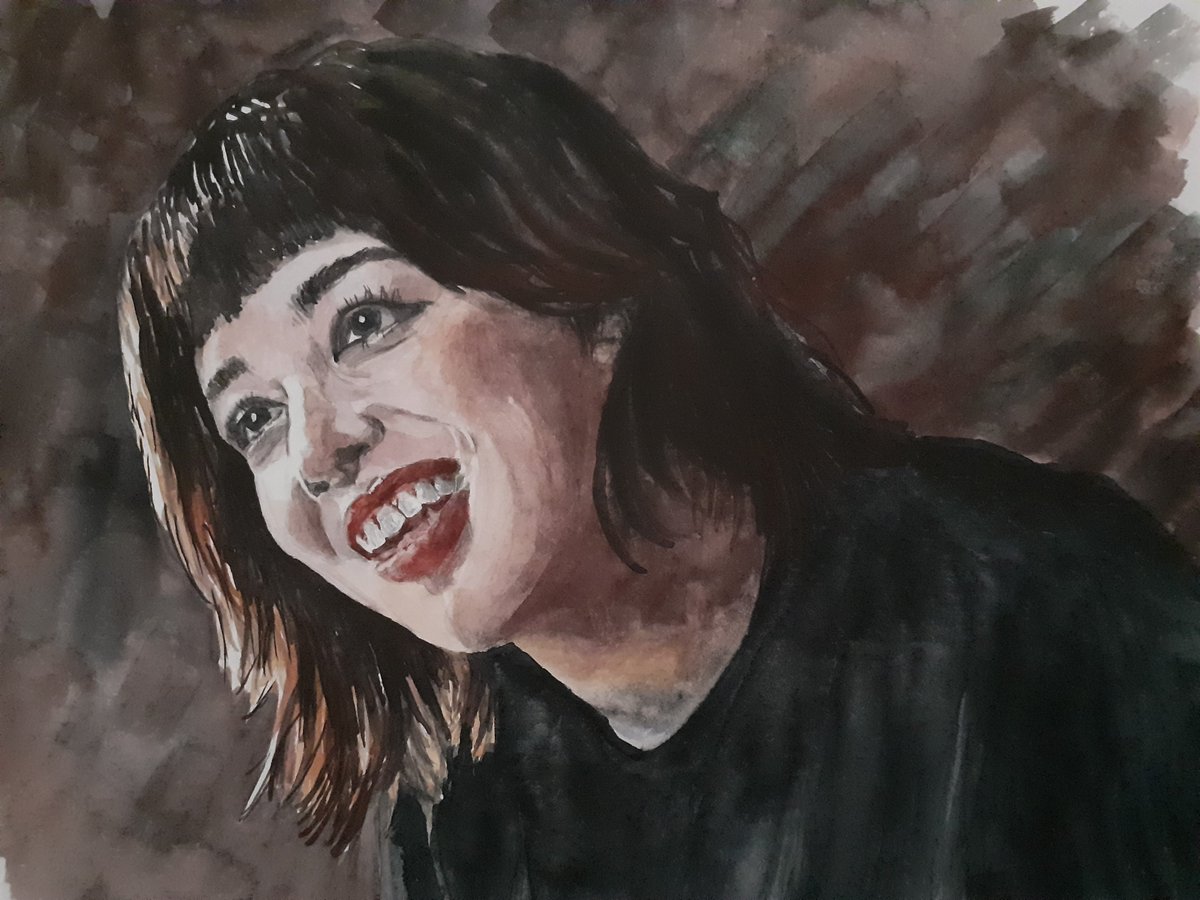 7Gobbolino's tweet image. Alex and Kyra in Malta :-)
In watercolour.