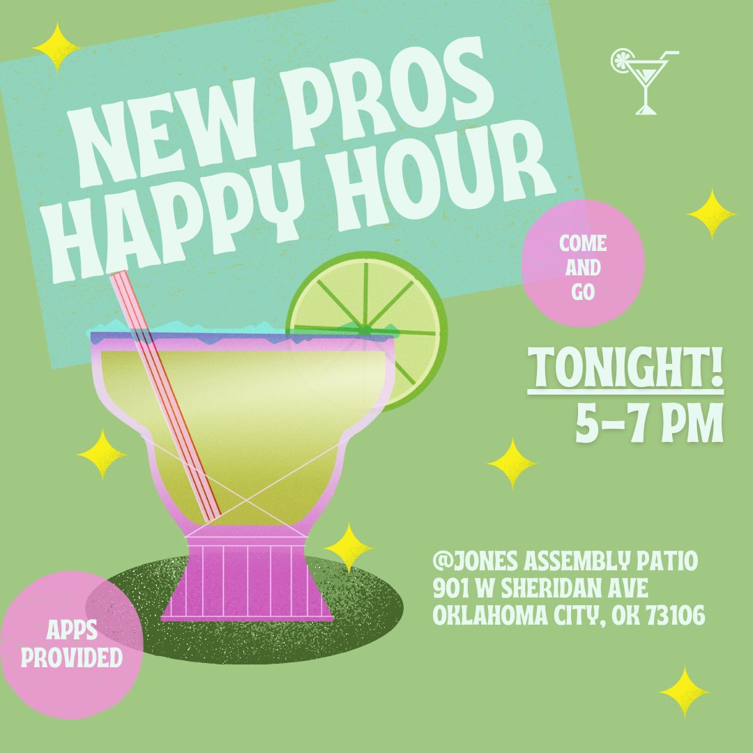 New PR pros, we hope to see you tonight for a New Pros happy hour at the Jones Assembly patio from 5-7 PM!

Appetizers will be provided. This event is free to attend. See you soon!