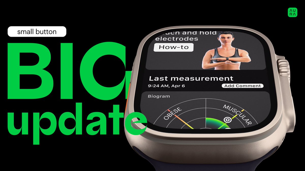 auradevices's tweet photo. 🚀 Big update! 🎉 1️⃣ Add comments to your measurements from your Apple Watch or iPhone. 2️⃣ Swipe through your measurement history effortlessly—no more jumping around! 📊 3️⃣ New text for sharing your wins! 🏆
Which feature is your fave? #apple #AppleWatch #aurastrap2 https://t.co/YkLprXLDYu