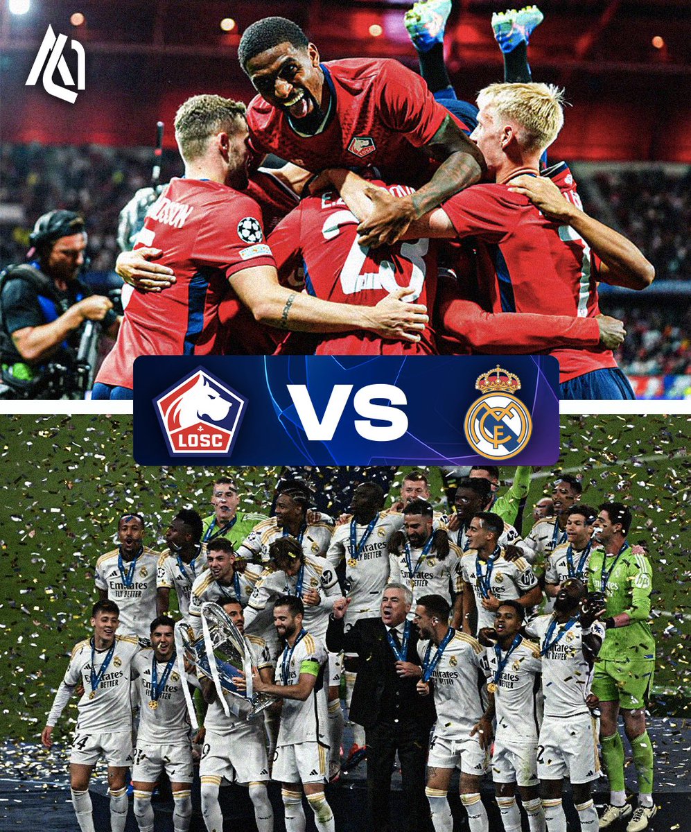ActuL1_'s tweet photo. LILLE 🇫🇷  ⚡️  🇪🇸 REAL MADRID

AFFICHE D'ANTHOLOGIE POUR LILLE. 🤯 https://t.co/vk4tsoJ0DO