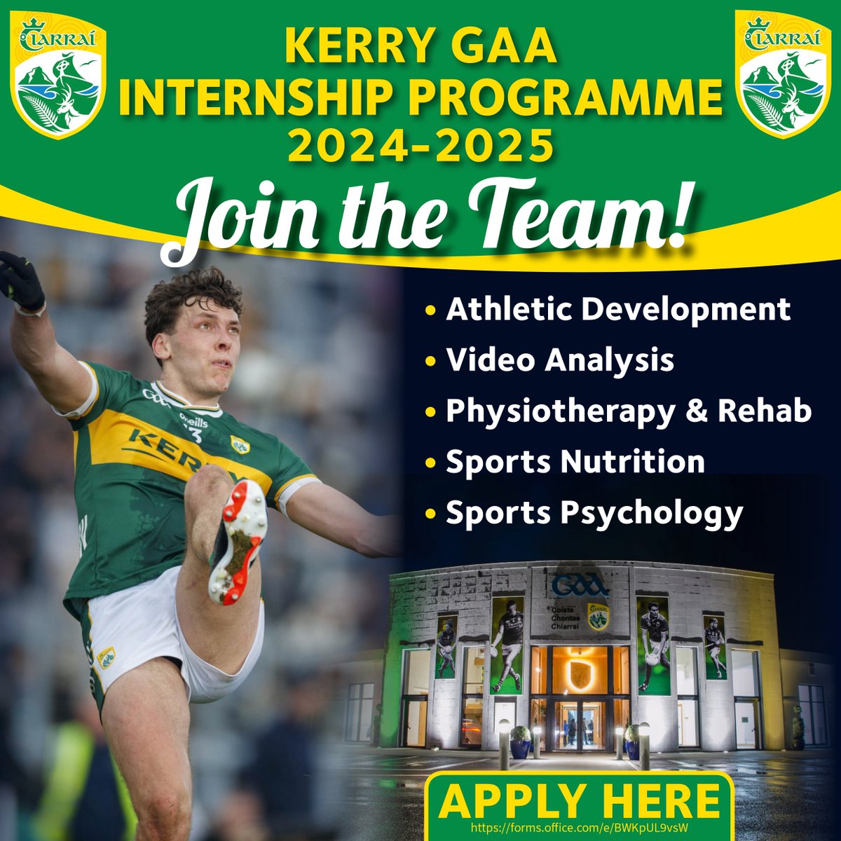 After successful Student Placement Programme we're building on this with Internship Programme.

Positions available for current &amp;/or former students seeking experience in Sports Science under High Performance setting. 

Apply forms.office.com/e/BWKpUL9vsW before 9pm, Sun 29th Sept 24.