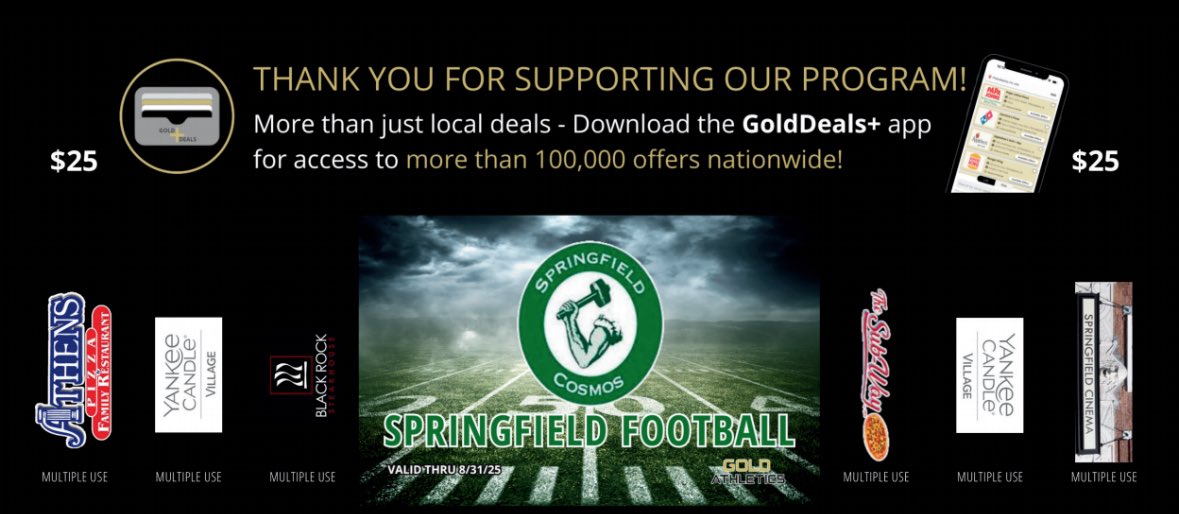 EHillerGold's tweet image. @CosmoAthletics Middle School 🏈 has started their 2024 discount card fundraiser with @goldathletics. Click the link below to help the young Cosmos reach their goals for this season.

#vermontfootball #802 #springfieldvt

supporter.goldathletics.net/campaigns/3092…