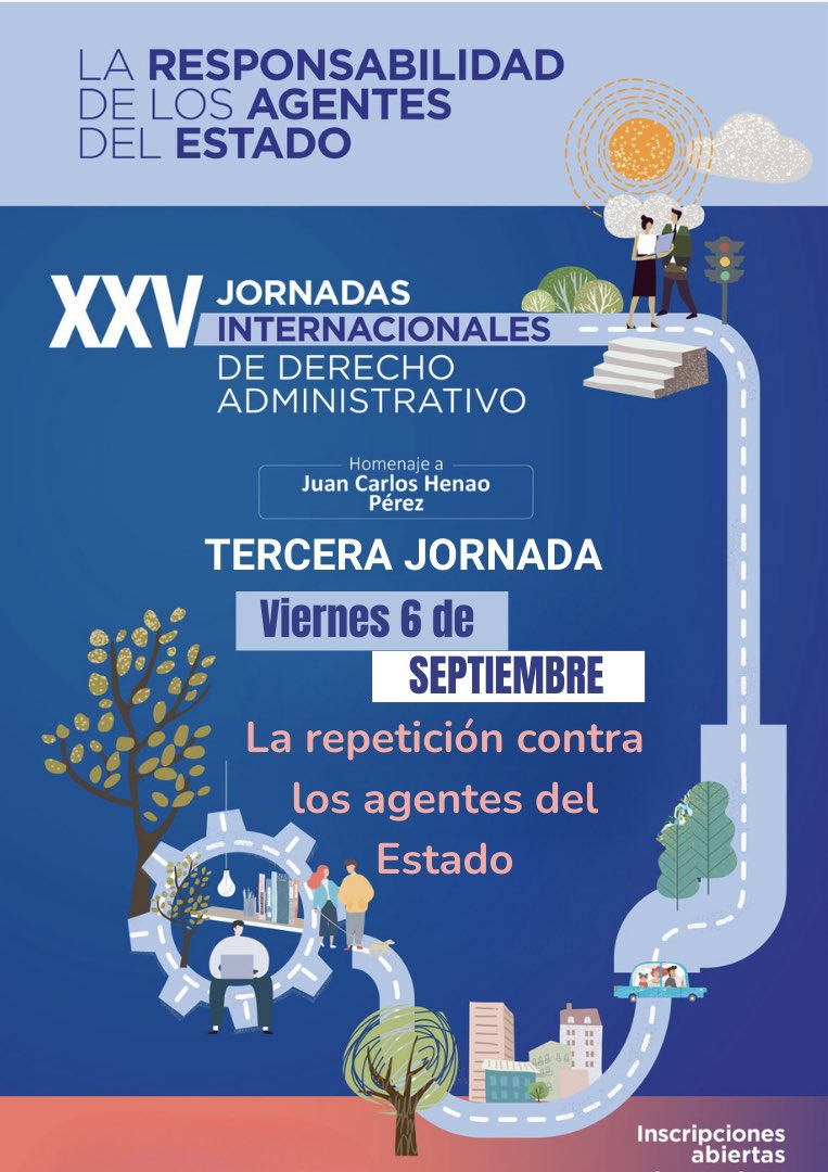 DerechoAdminUEX's tweet photo. 📌 #ProgramaJornadas
🗓️ El 4 de septiembre inciarán las XXV Jornadas Internacionales de Derecho Administrativo
La tercera jornada tendrá como eje temático “La repetición contra los agentes del Estado” 📚👷🏼♂️
¡Inscríbase! 🔜 https://t.co/MHaxWNzD1J 📱
#Jornadas25años https://t.co/TcCud5bNNj